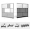 Luxor Modular Wall Room Divider System - Black Frame - 70in. x 70in. Add-On Wall MW-7070-XCGB - alternate 5